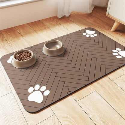 🐾 Splash-Proof Pet Feeding Mat - Fast-Clean Diatom Mud Pet Placemat 💧