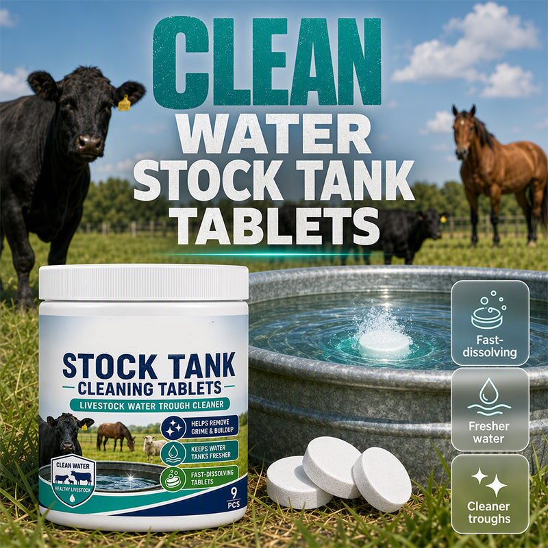 💧 Stock Tank Cleaning Tablets - Effervescent Trough Grime & Buildup Remover 🐮