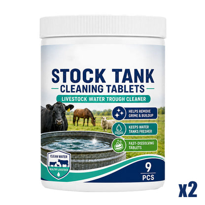 💧 Stock Tank Cleaning Tablets - Effervescent Trough Grime & Buildup Remover 🐮