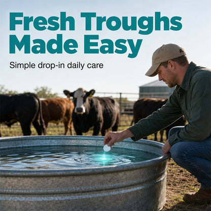 💧 Stock Tank Cleaning Tablets - Effervescent Trough Grime & Buildup Remover 🐮