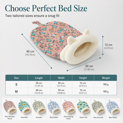 🐱🛏️Semi-Enclosed Hooded Pet Sleeping Bag Cave Bed | Draft-Blocking, Cozy Indoor Winter Rest Spot📦