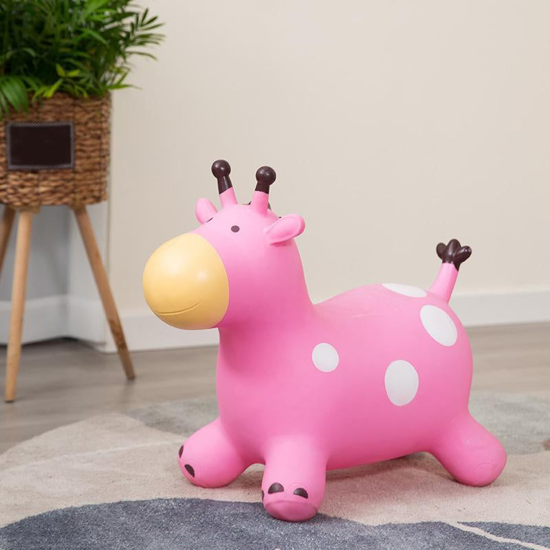 🦒 Inflatable Giraffe Hopper for Kids – Musical Bouncy Ride-On 🎵