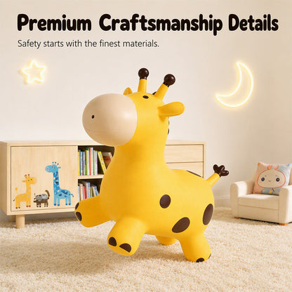 🦒 Inflatable Giraffe Hopper for Kids – Musical Bouncy Ride-On 🎵