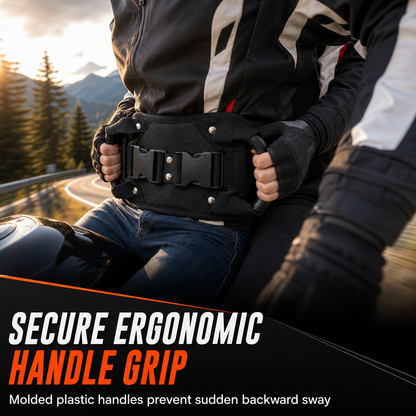 🏍️ Adjustable Passenger Grip Belt – ✋Motorcycle Passenger Waist-strap Safety Handle