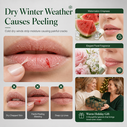 🎄 Christmas Lip Balm Gift Set – 10 Moisturizing Stocking Stuffers 🎁