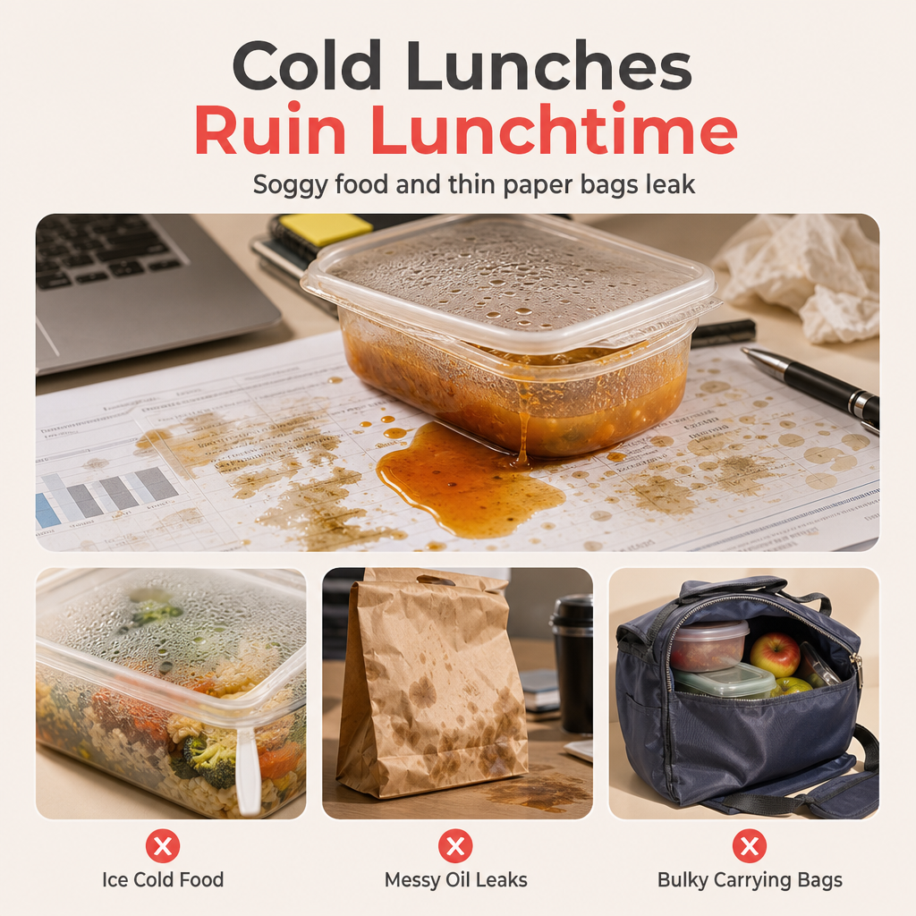🍱 Insulated Lunch Bag – Large Reusable Thermal Tote for Hot & Cold Meals ✨