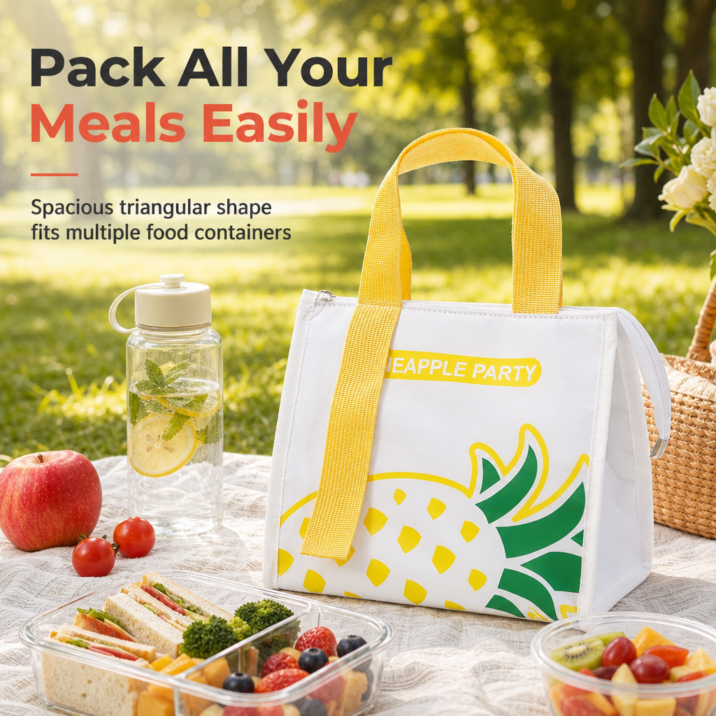🍱 Insulated Lunch Bag – Large Reusable Thermal Tote for Hot & Cold Meals ✨