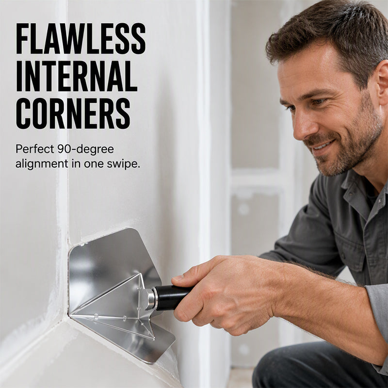 🛠️ Corner Trowel for Drywall & Plaster – Stainless Steel Blade ✨