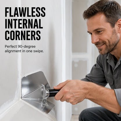 🛠️ Corner Trowel for Drywall & Plaster – Stainless Steel Blade ✨