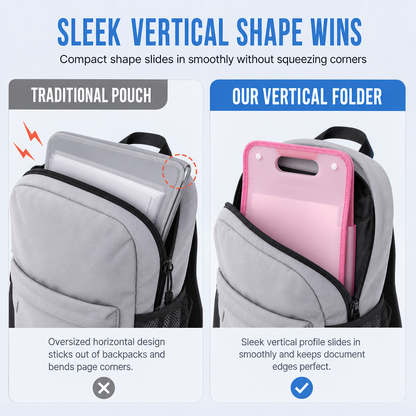 📁 Slim Vertical A4 Accordion Expanding File Folder with 13 Pockets & Handle 🎒