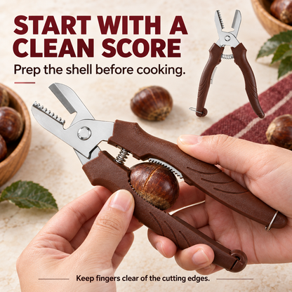 🌰 Stainless Steel Chestnut Peeling Scissors – Easy Chestnut Shell Cutter with Ergonomic Grip✨🔪
