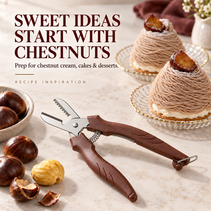 🌰 Stainless Steel Chestnut Peeling Scissors – Easy Chestnut Shell Cutter with Ergonomic Grip✨🔪