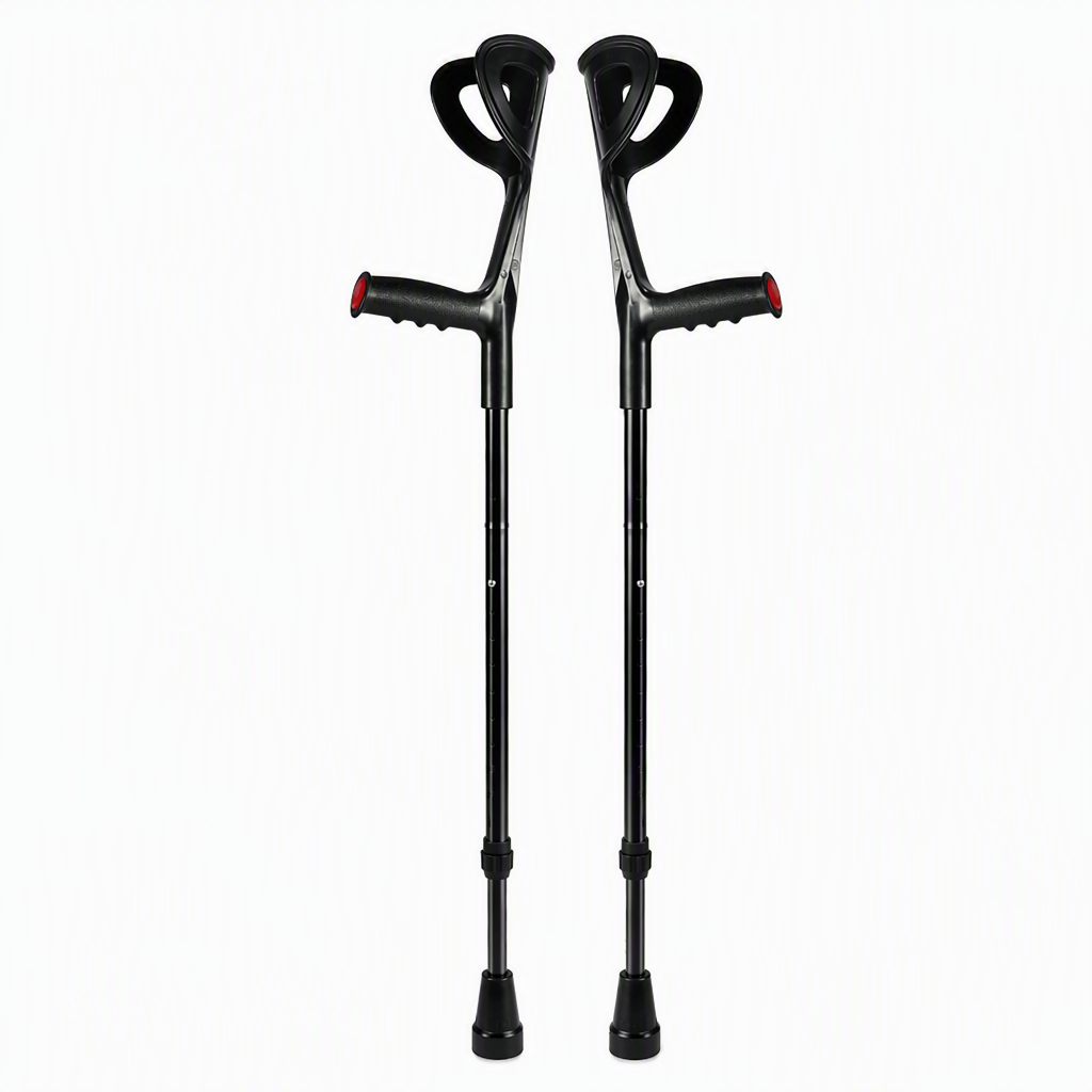 🦯 Shock Absorbing Forearm Elbow Crutches Folding Walking Stick 🩺