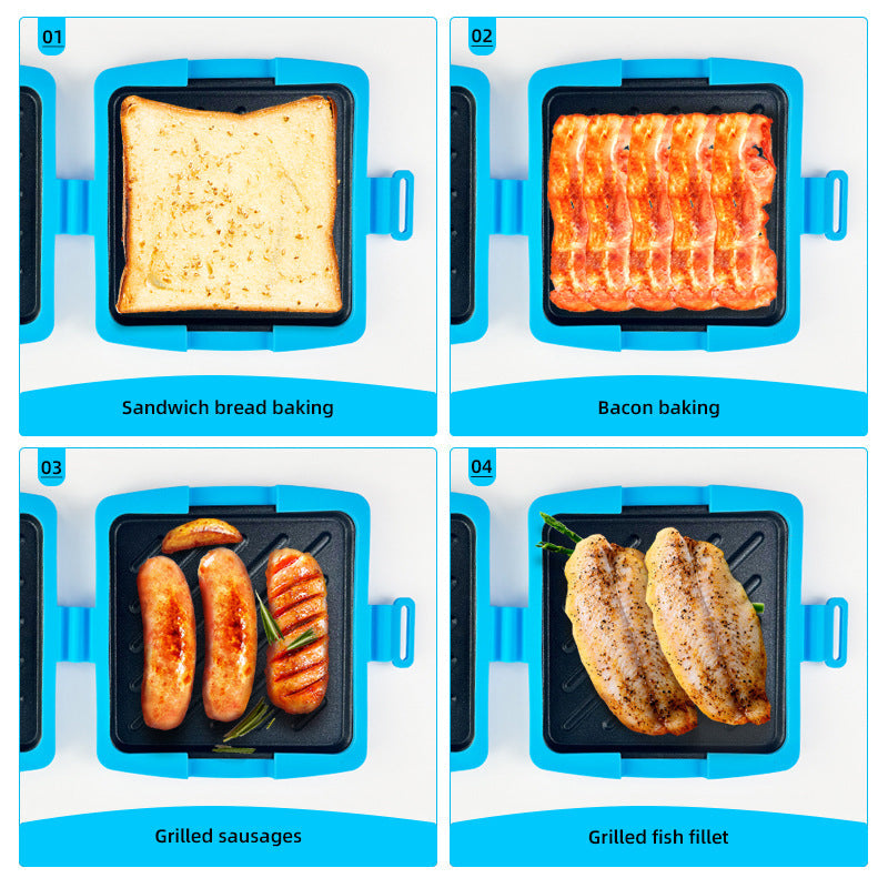 🥪 Non-Stick Microwave & Oven Sandwich Maker – Crispy Breakfast Pan 🧀