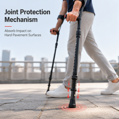 🦯 Shock Absorbing Forearm Elbow Crutches Folding Walking Stick 🩺