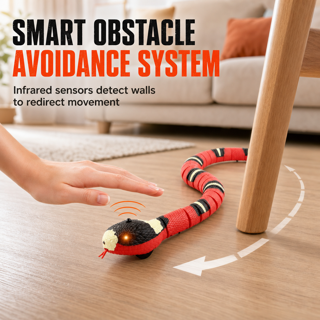 🐍 Smart Sensing Interactive Snake Toy Smart Obstacle Avoidance 🎮