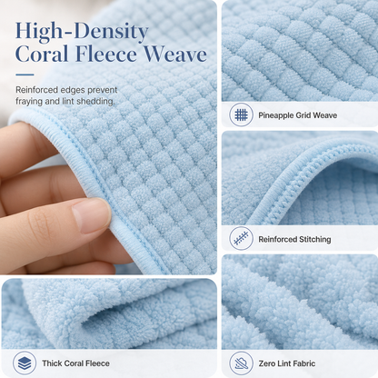 🎀 Rapid Drying Coral Fleece Hair Towel Wrap Absorbent Cap 💧
