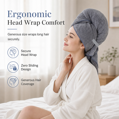🎀 Rapid Drying Coral Fleece Hair Towel Wrap Absorbent Cap 💧