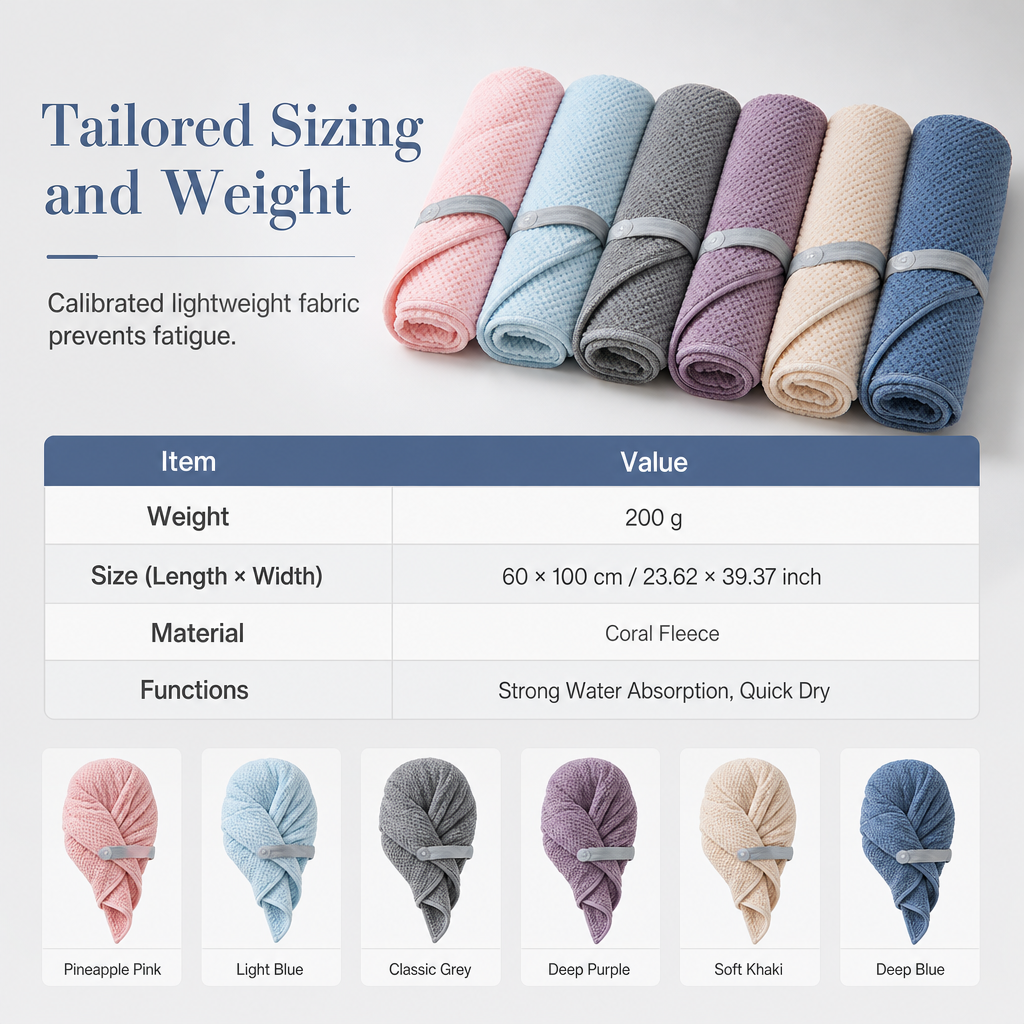 🎀 Rapid Drying Coral Fleece Hair Towel Wrap Absorbent Cap 💧