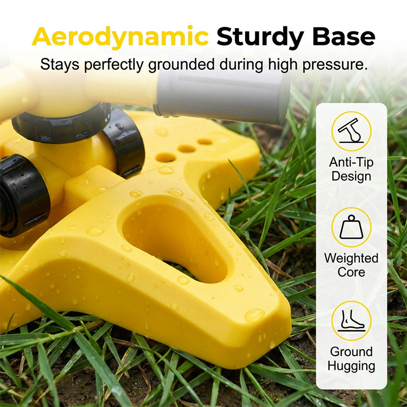 💦 360° Rotating Lawn Sprinkler – Turbo Garden Watering System for Large Yards 🌱