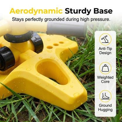 💦 360° Rotating Lawn Sprinkler – Turbo Garden Watering System for Large Yards 🌱