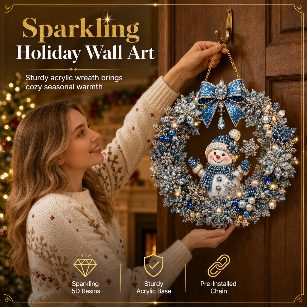 💎 DIY Christmas Diamond Art Wreath Kit Sparkling Holiday Wall Decor 🎄