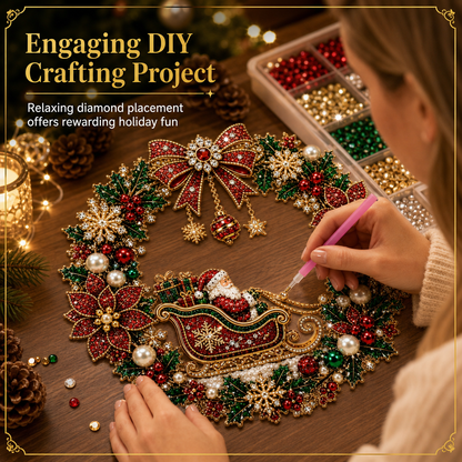 💎 DIY Christmas Diamond Art Wreath Kit Sparkling Holiday Wall Decor 🎄