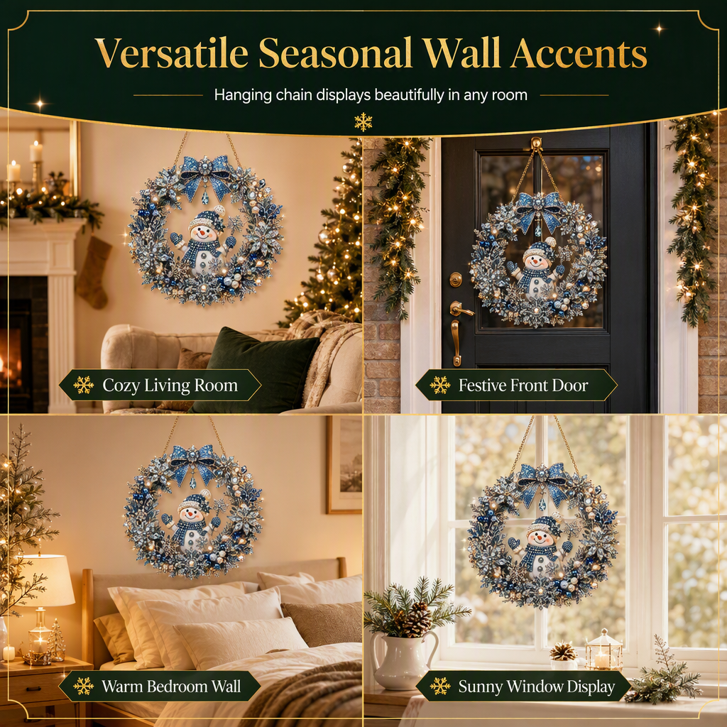 💎 DIY Christmas Diamond Art Wreath Kit Sparkling Holiday Wall Decor 🎄