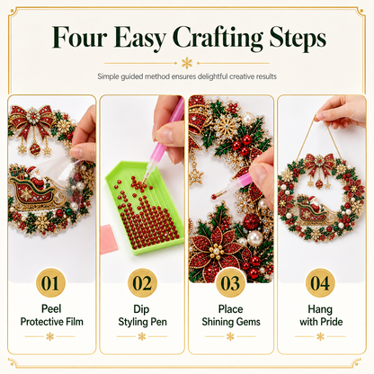 💎 DIY Christmas Diamond Art Wreath Kit Sparkling Holiday Wall Decor 🎄