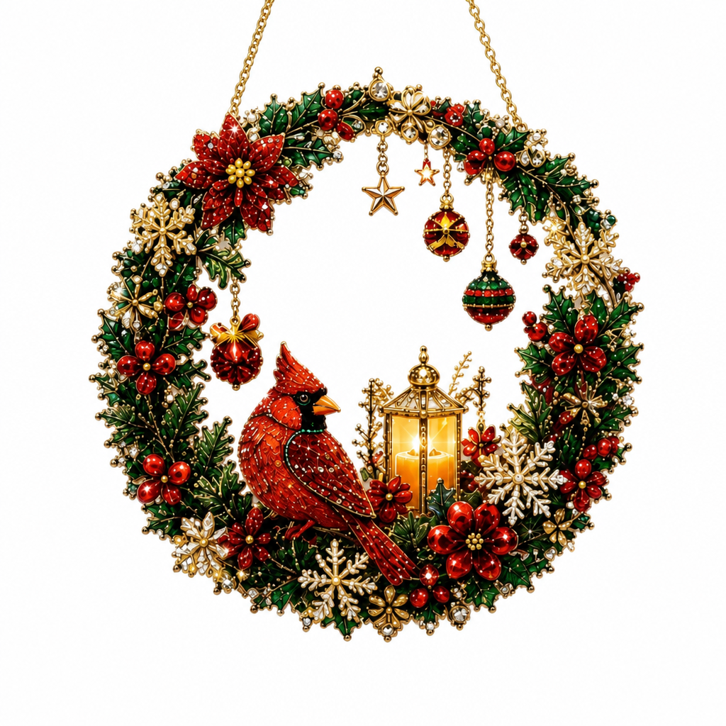 💎 DIY Christmas Diamond Art Wreath Kit Sparkling Holiday Wall Decor 🎄