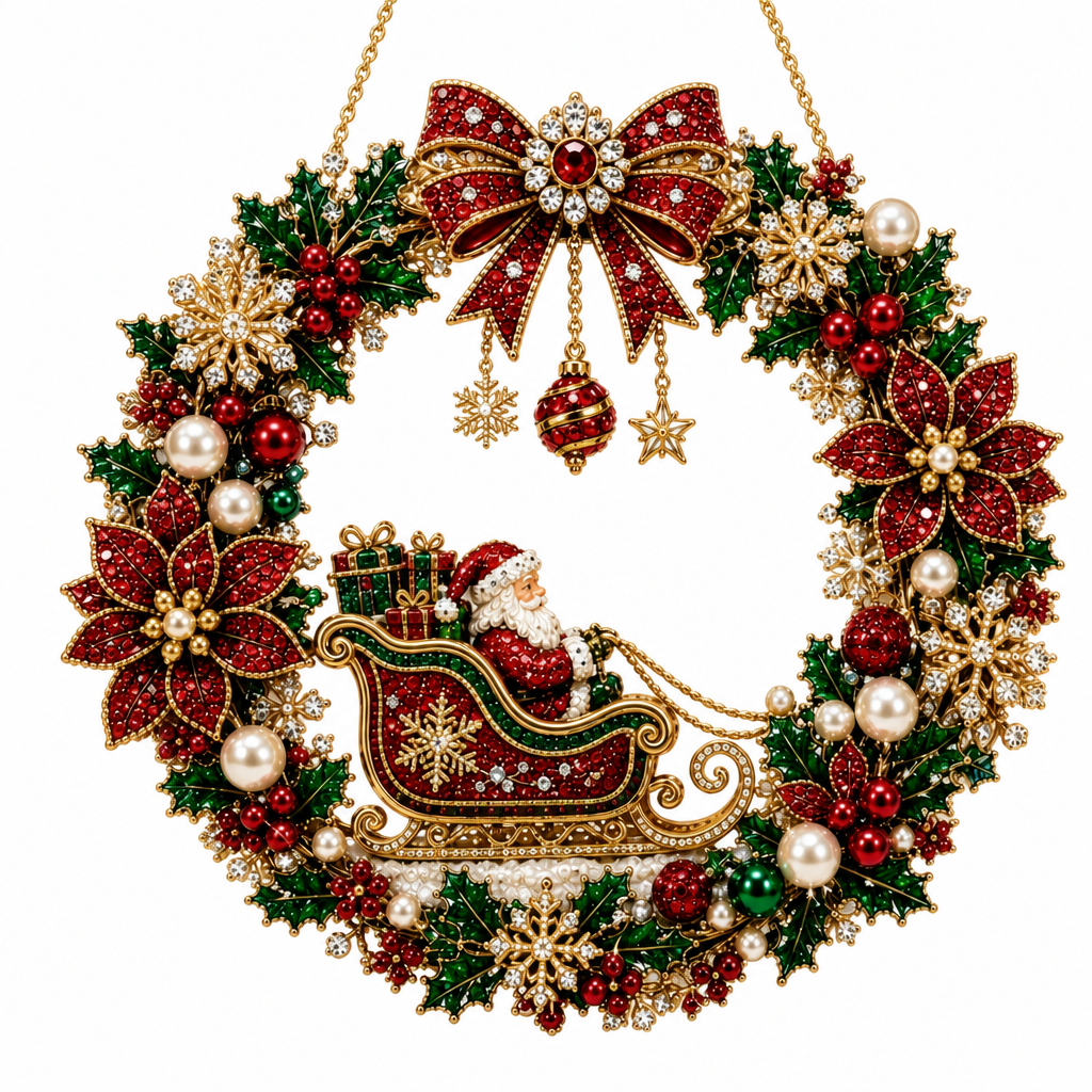 💎 DIY Christmas Diamond Art Wreath Kit Sparkling Holiday Wall Decor 🎄