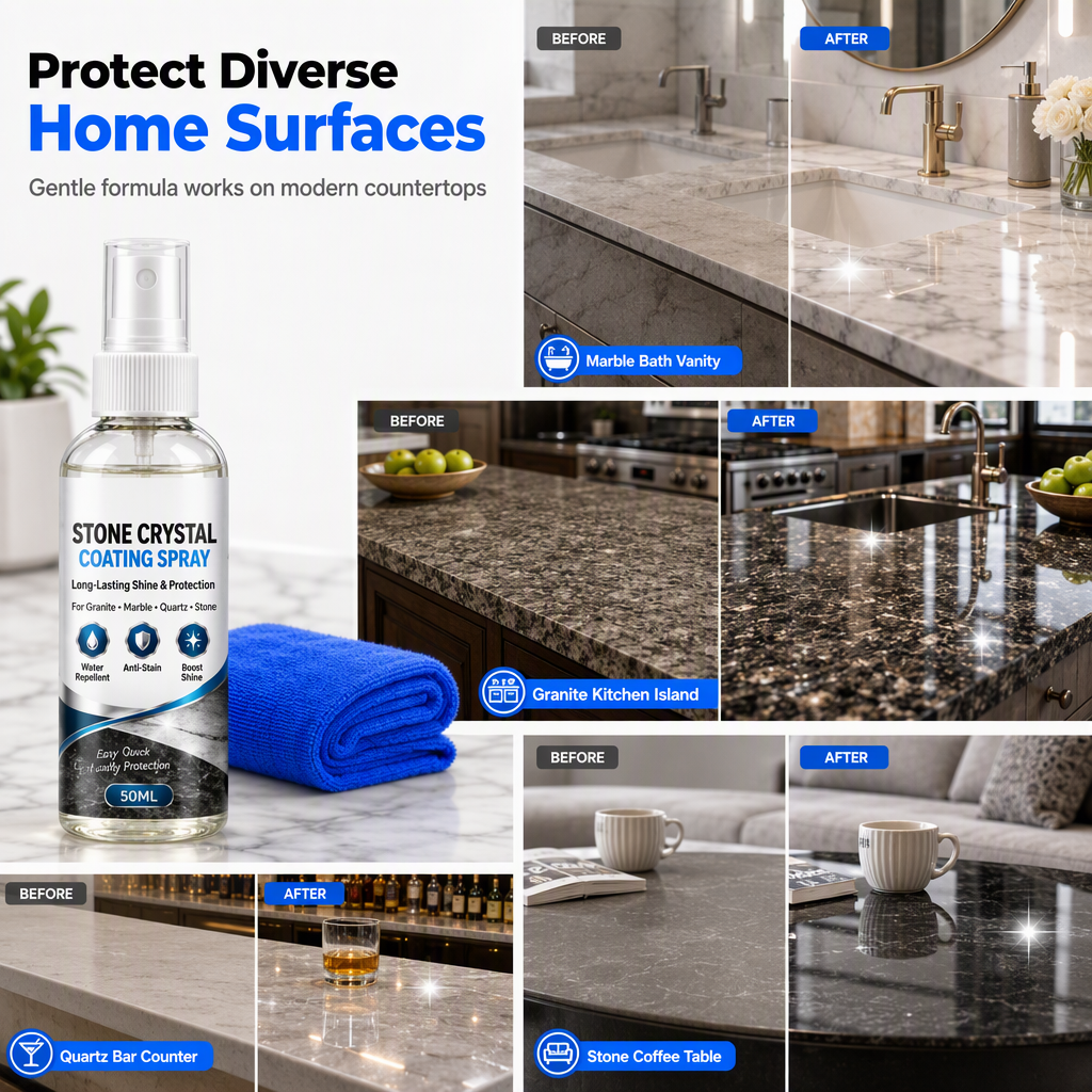 ✨ Stone Sealer Spray for Marble & Granite Countertops, 50ml 🏡