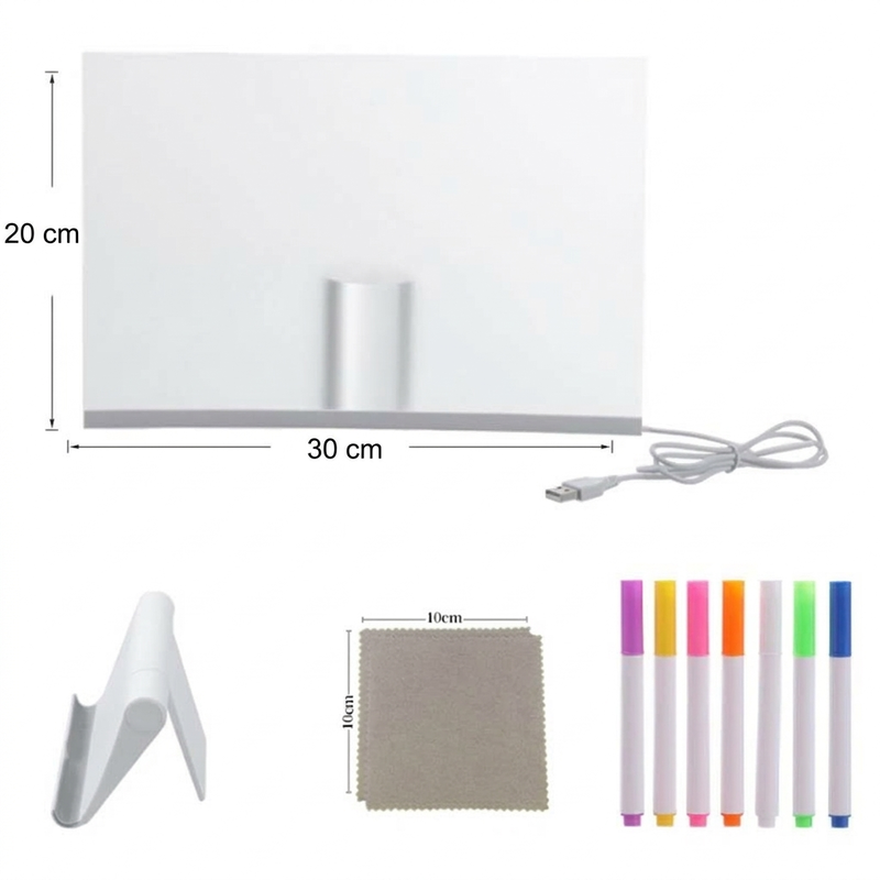 🎨 LED Drawing Board for Kids – Erasable Acrylic Art Board ✨