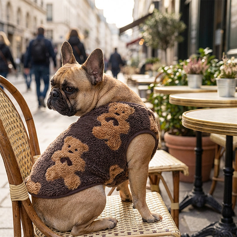 🔥 50% OFF Cozy Plush-Lined Pet Vest – Warm & Cute for Chilly Days 🐻