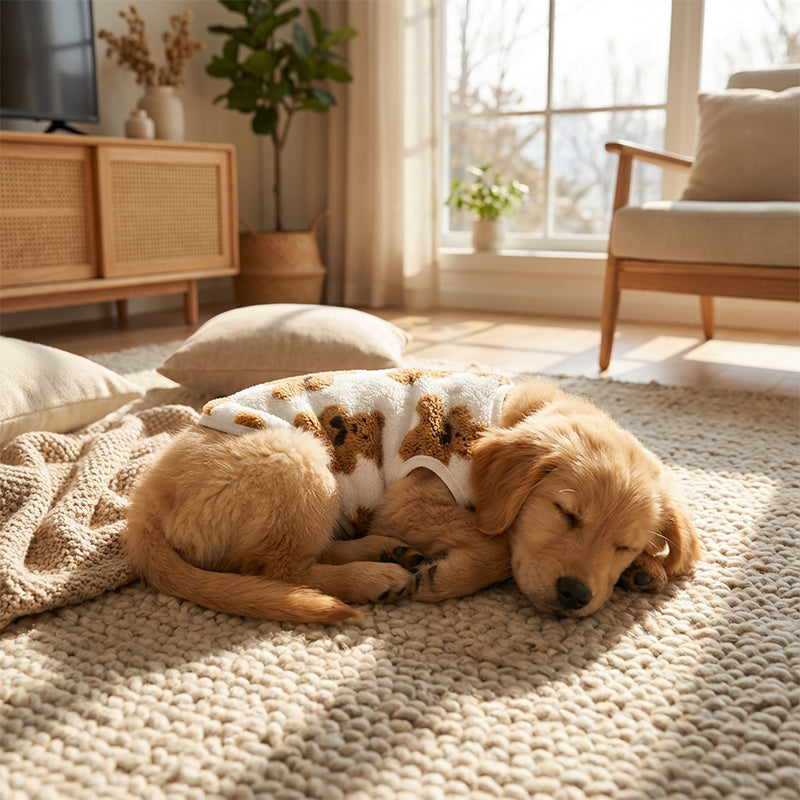 🔥 50% OFF Cozy Plush-Lined Pet Vest – Warm & Cute for Chilly Days 🐻