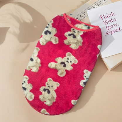 🔥 50% OFF Cozy Plush-Lined Pet Vest – Warm & Cute for Chilly Days 🐻