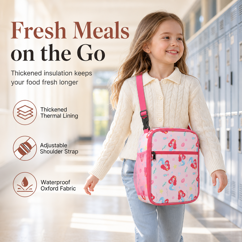 🎒 Kids Insulated Lunch Bag – Crossbody School Lunch Tote 🍱