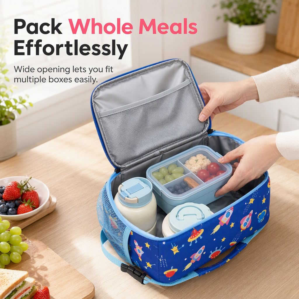 🎒 Kids Insulated Lunch Bag – Crossbody School Lunch Tote 🍱