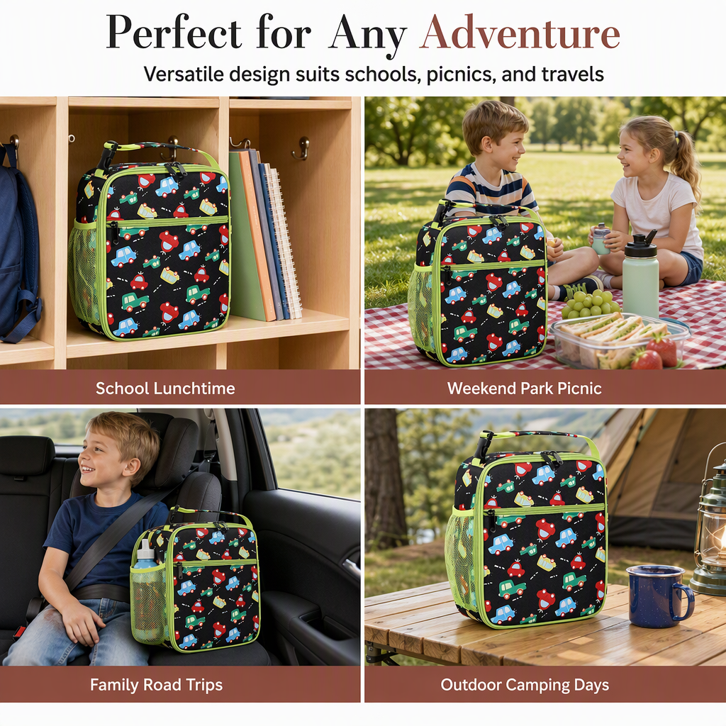 🎒 Kids Insulated Lunch Bag – Crossbody School Lunch Tote 🍱
