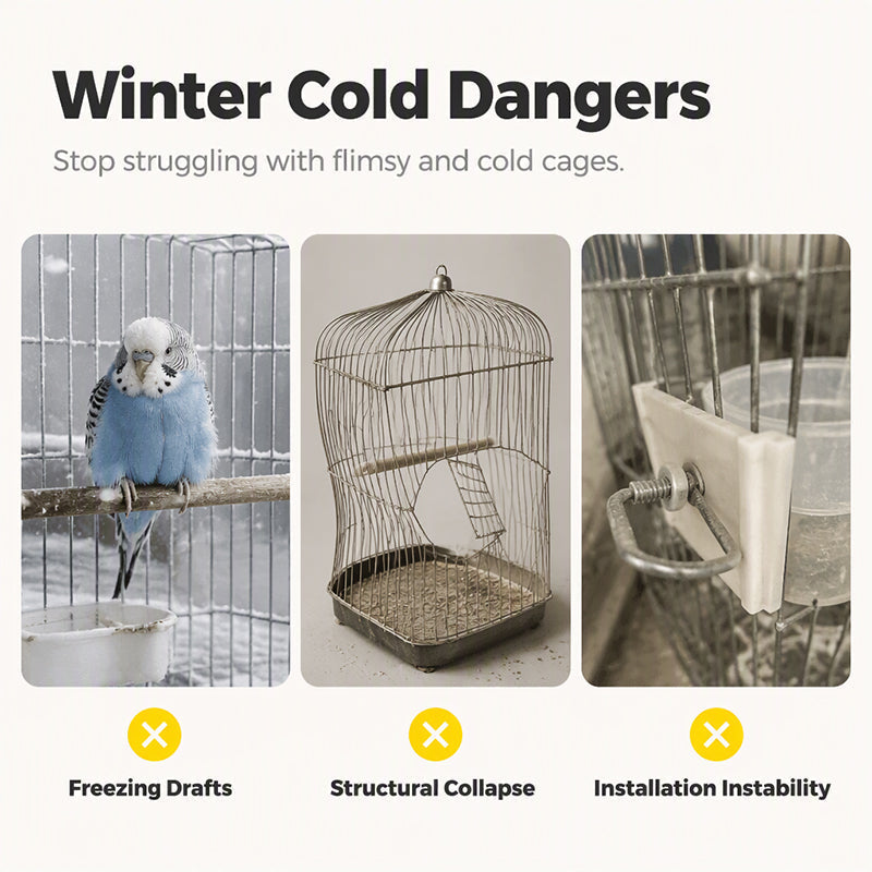 🐤 Warm Hanging Fleece Bird Bed - Soft Plush Nest Hammock for Cage ❄️
