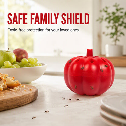 🎃 Pumpkin Shaped Indoor Fruit Fly Trap - Non-Toxic Pest & Fly Catcher 🪰