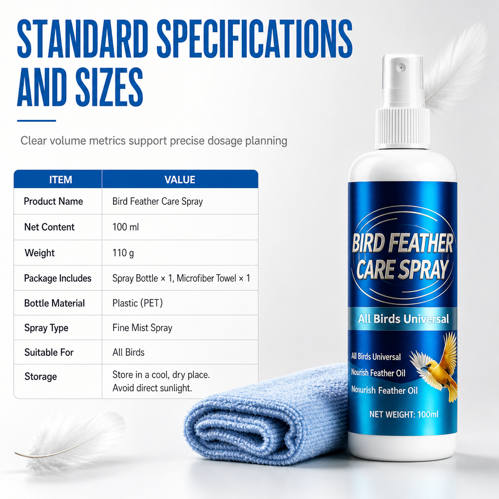 🦜 Bird Feather Care Spray – Plumage Freshening Mist, 100ml ✨