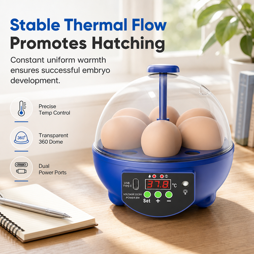 🐣 USB Automatic Mini Egg Incubator - Digital Temperature Control Poultry Hatching Box 🐥