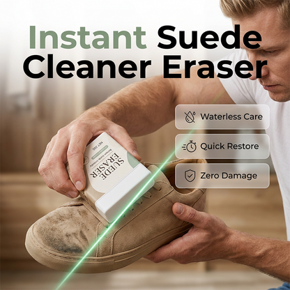 👟 Instant Suede & Nubuck Cleaner Eraser Block - Waterless Shoe Stain & Scuff Remover 🧼
