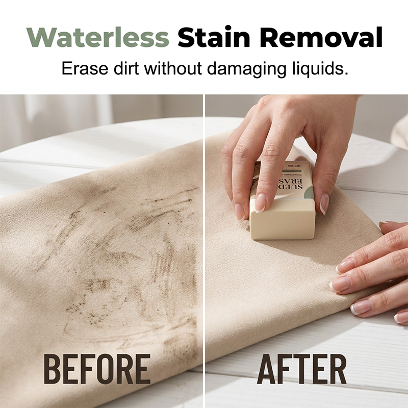 👟 Instant Suede & Nubuck Cleaner Eraser Block - Waterless Shoe Stain & Scuff Remover 🧼