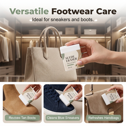 👟 Instant Suede & Nubuck Cleaner Eraser Block - Waterless Shoe Stain & Scuff Remover 🧼