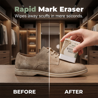 👟 Instant Suede & Nubuck Cleaner Eraser Block - Waterless Shoe Stain & Scuff Remover 🧼