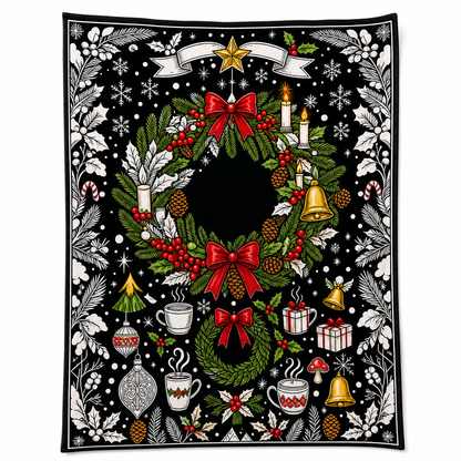 🎄 DIY Christmas Coloring Blanket – Washable Cozy Throw 🎨