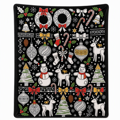 🎄 DIY Christmas Coloring Blanket – Washable Cozy Throw 🎨