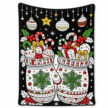 🎄 DIY Christmas Coloring Blanket – Washable Cozy Throw 🎨